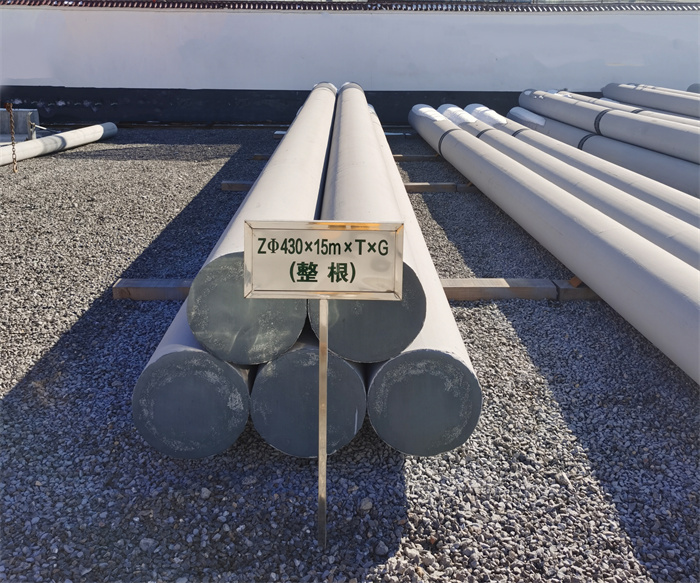 绥化430×15米×T×G终端电线杆